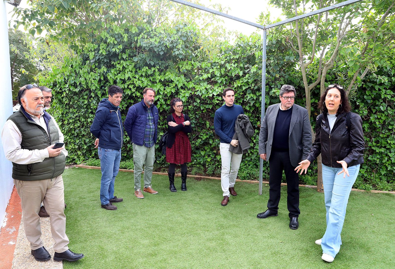 Un momento de la visita al CEIP San José Obrero.