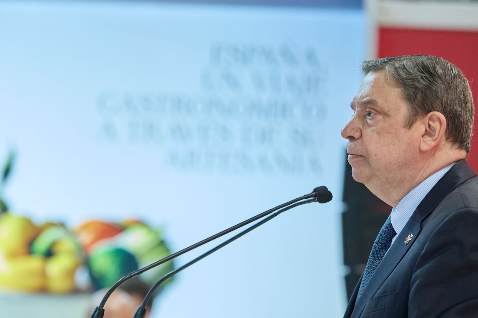 El ministro de Agricultura, Pesca y Alimentación, Luis Planas, interviene en la inauguración de la 36ª Edición del Salón Gourmets 2023, en Madrid.