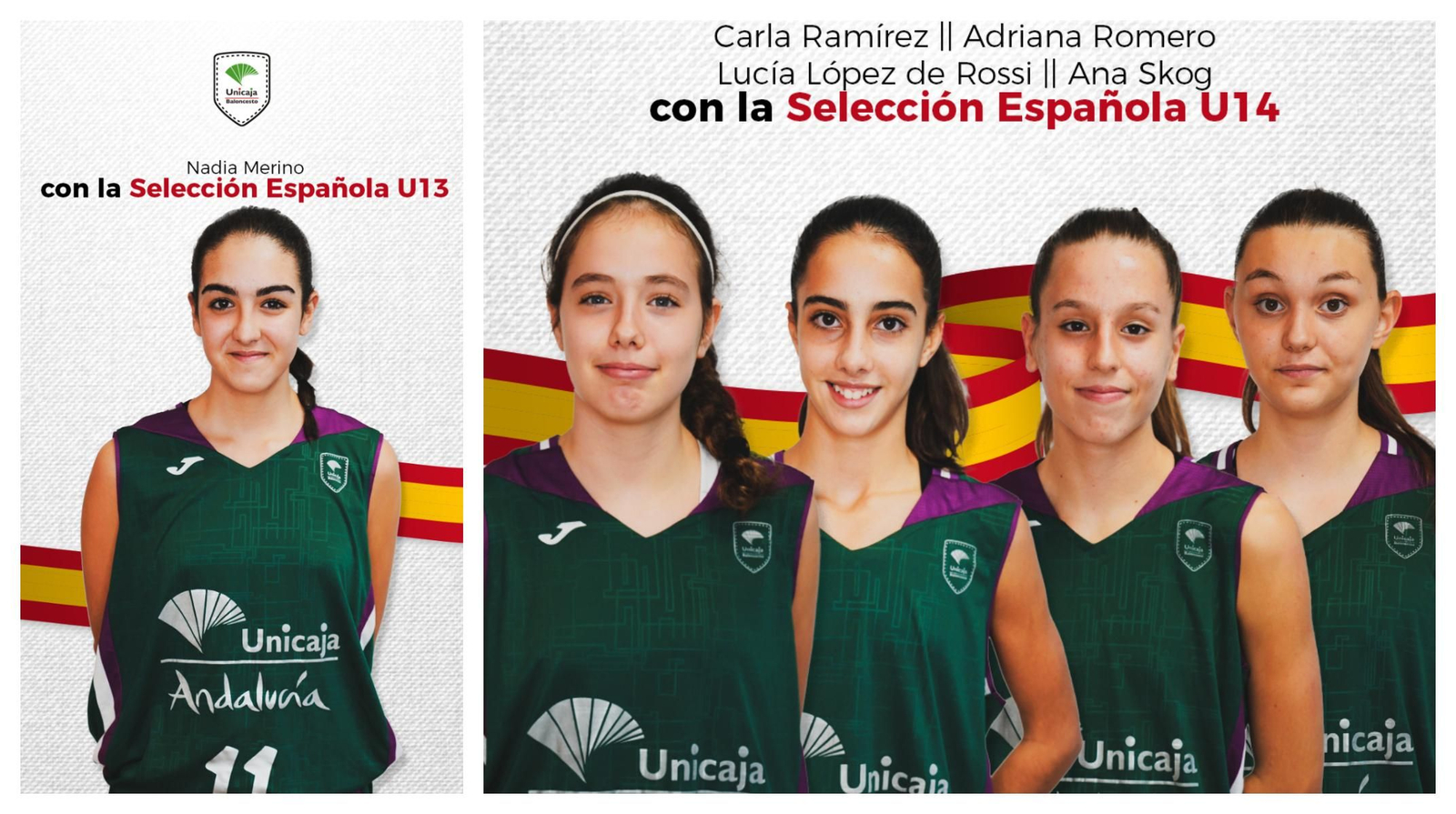 Las cinco canteranas del Unicaja citadas por la selección española.