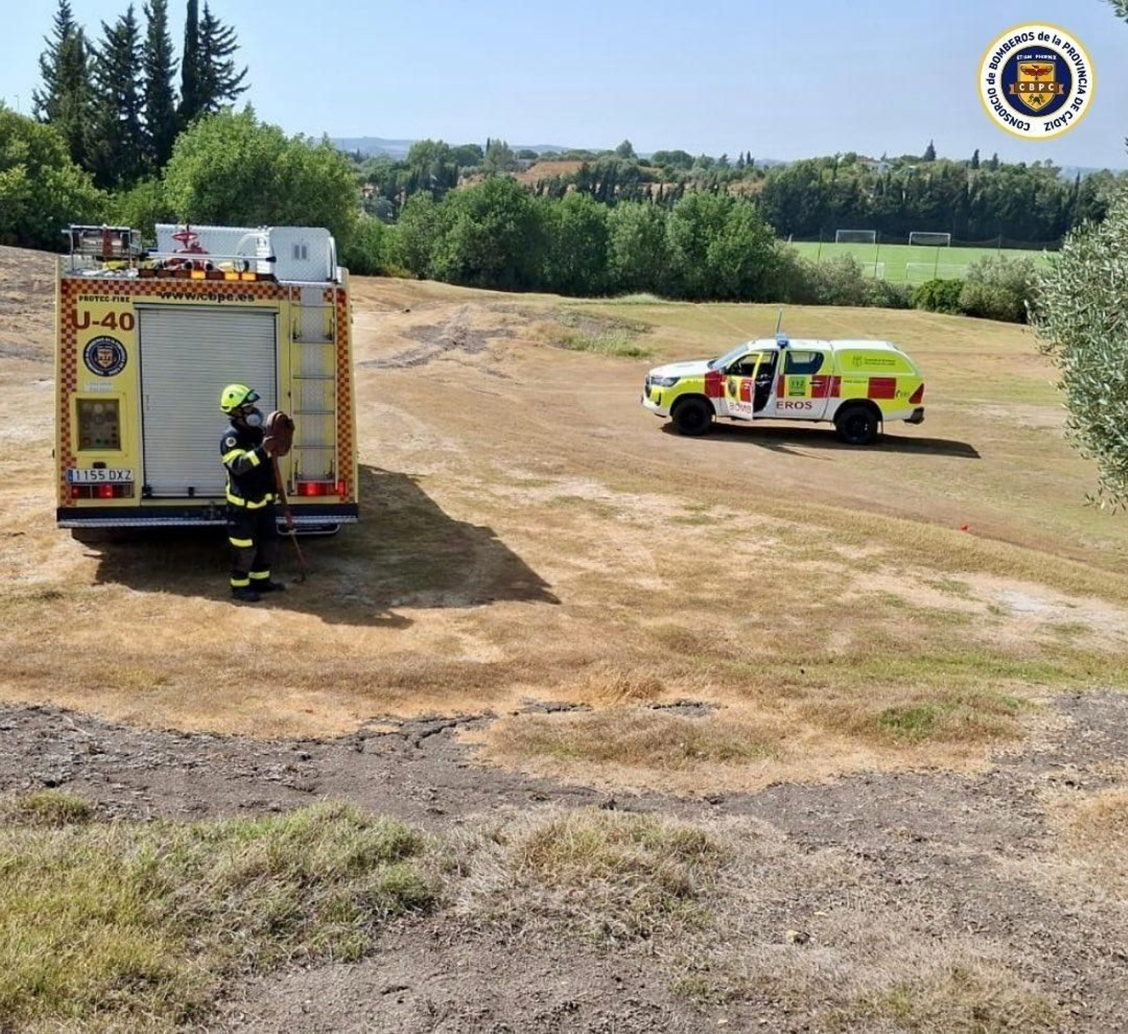 Intervención de Bomberos en la zona.