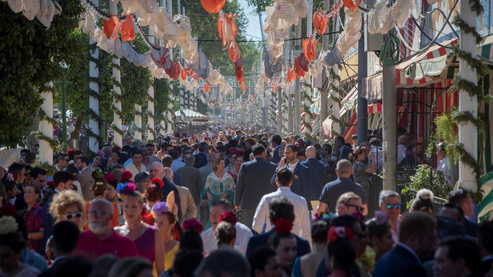 Una jornada de la Feria de Sevilla