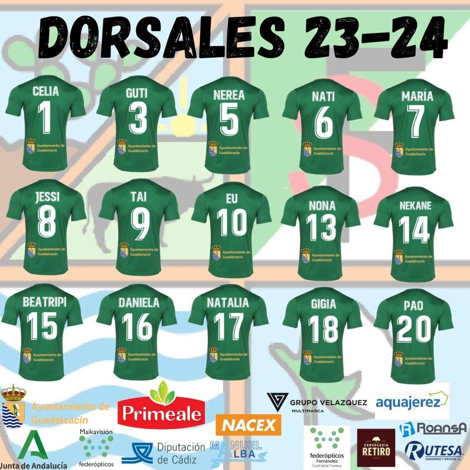 Dorsales de la temporada 23-24.