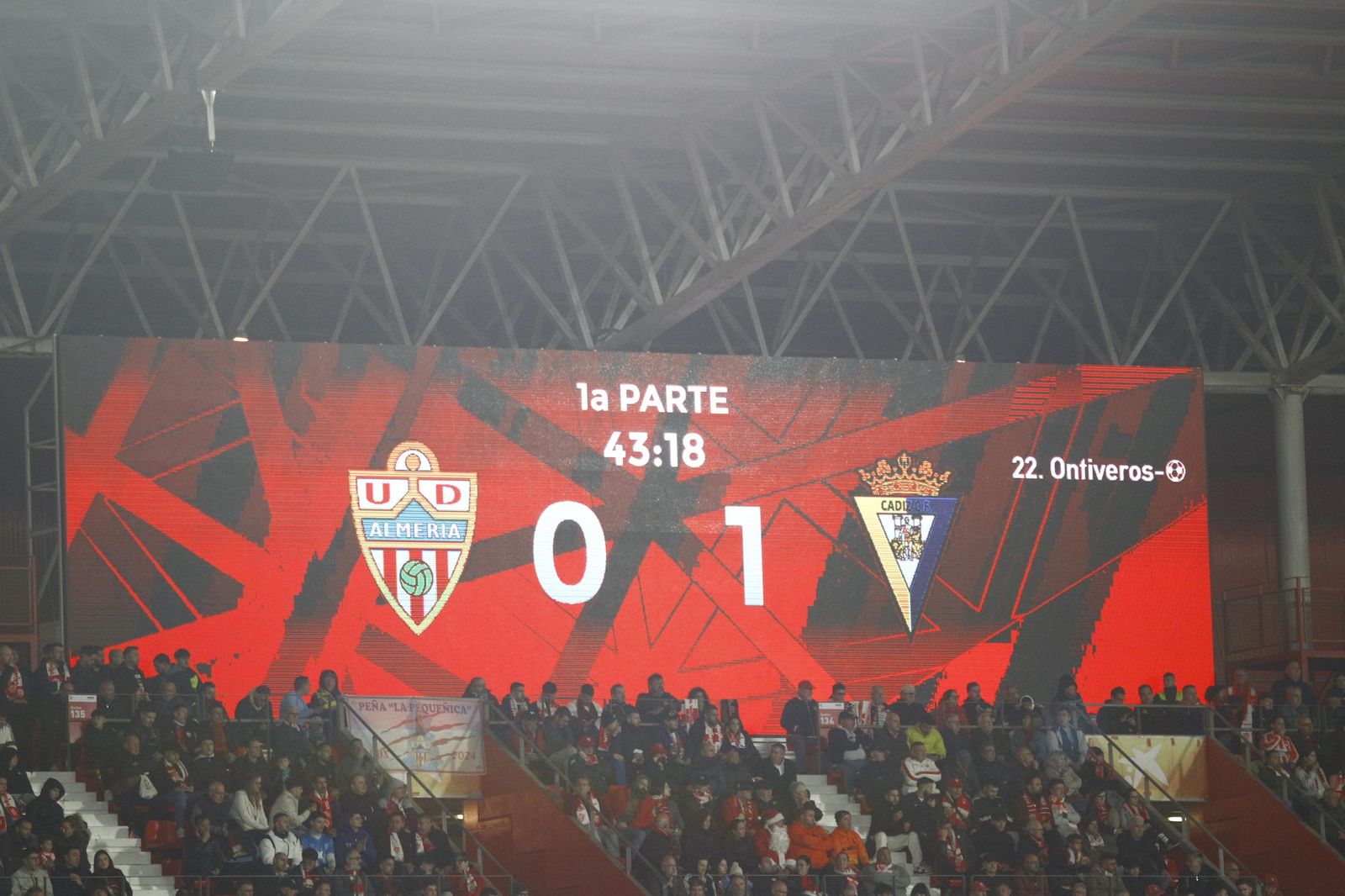 La U.D. Almería empata a uno contra el Cádiz y es campeón de invierno, en imágenes