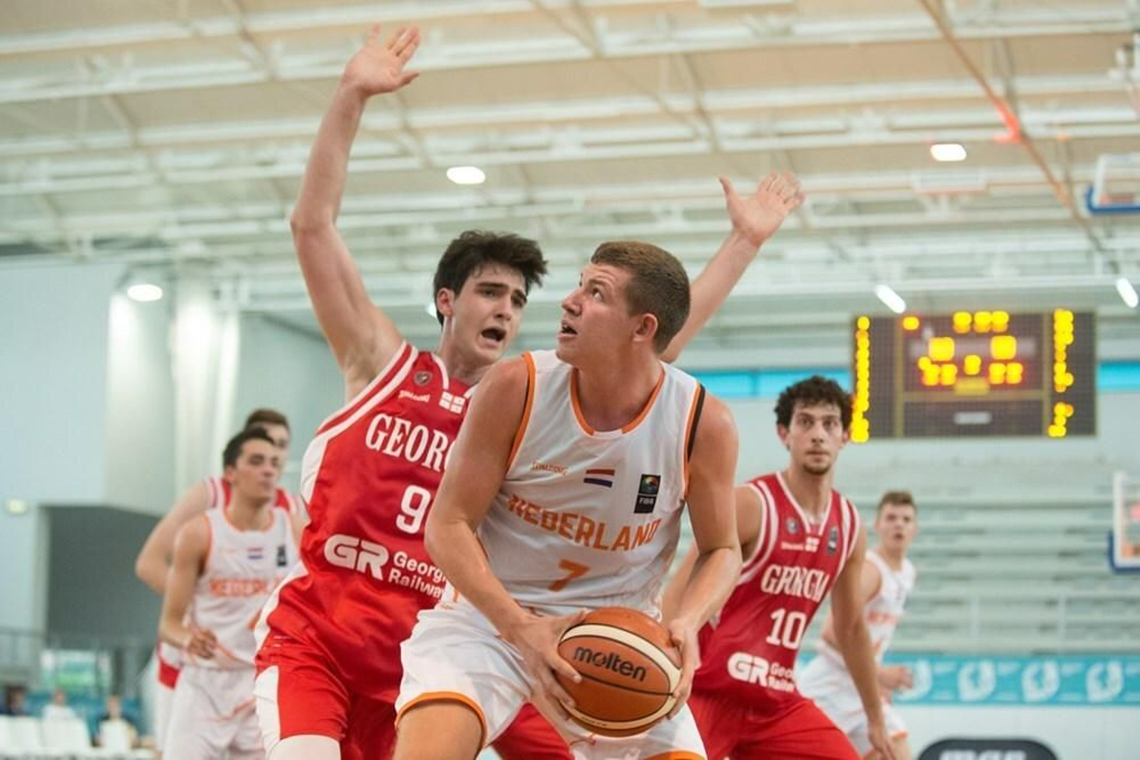 Morgan Stilma, durante el Holanda-Georgia.