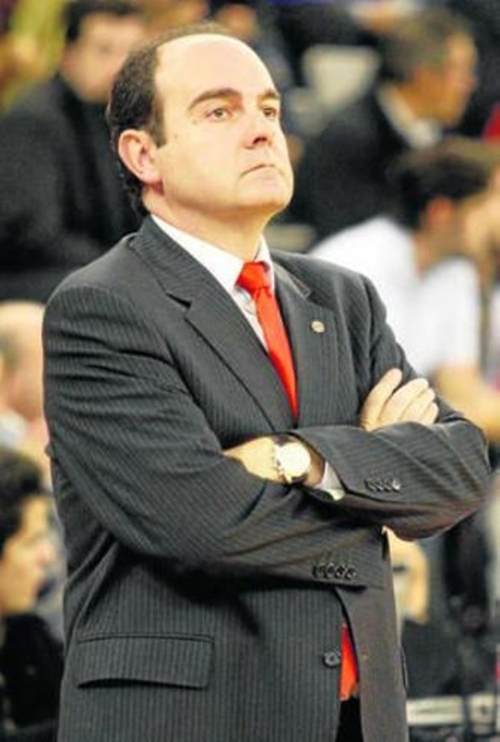 Trifón Poch, durante el primer tiempo del choque.