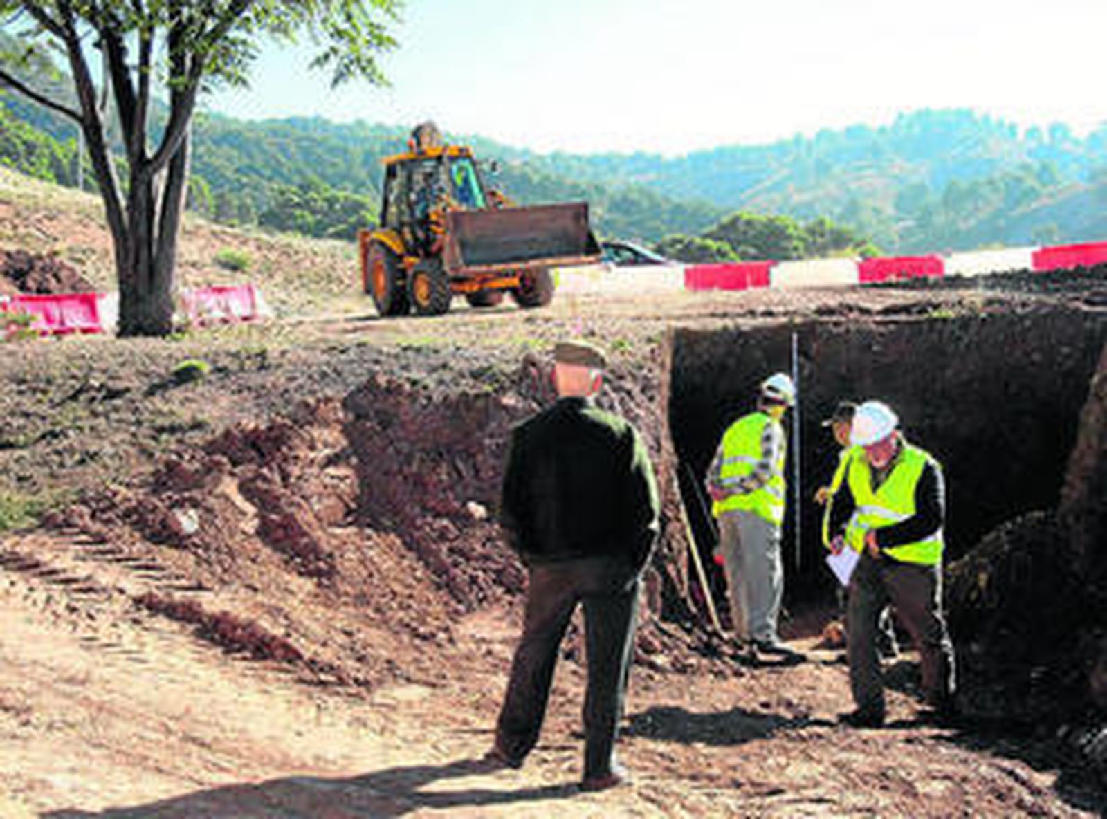 Imagen de los trabajos de excavación realizados en el año 2014.