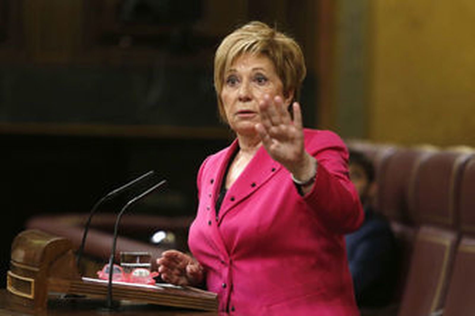 La vicepresidenta primera del Congreso, Celia Villalobos , durante un pleno de la Cámara Baja. / Juan Carlos Hidalgo