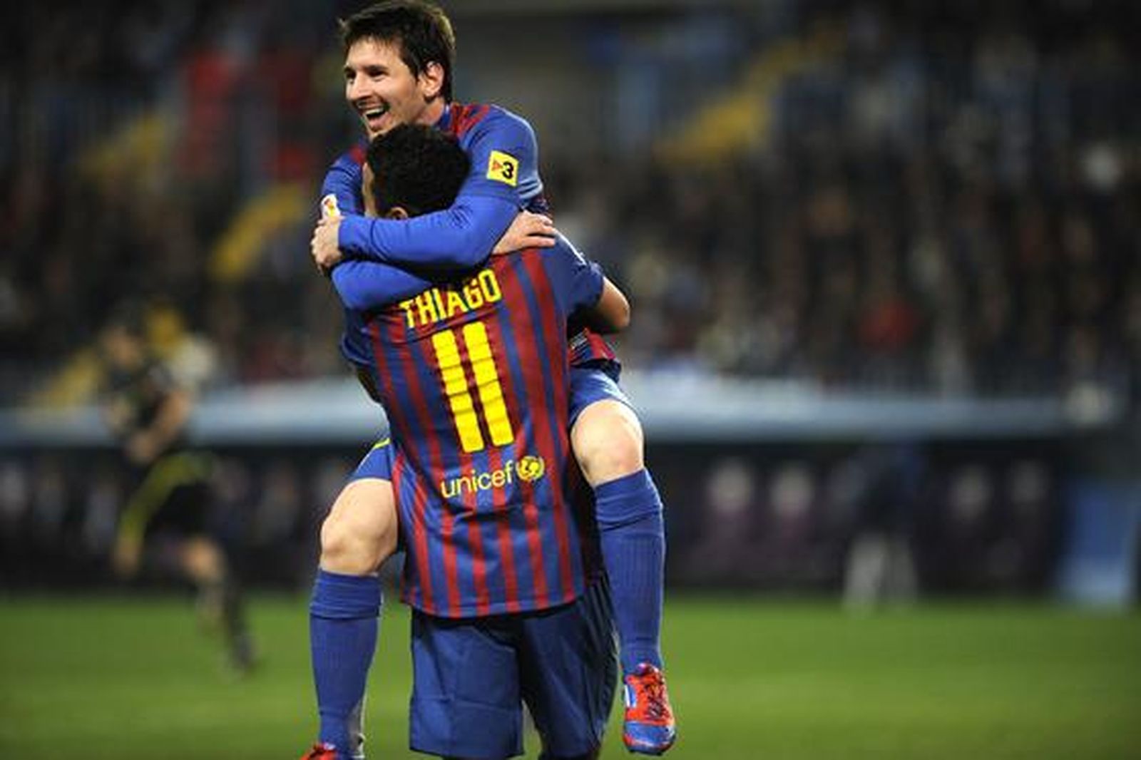 El Málaga es goleado en casa ante el Barcelona (1-4). / AFP