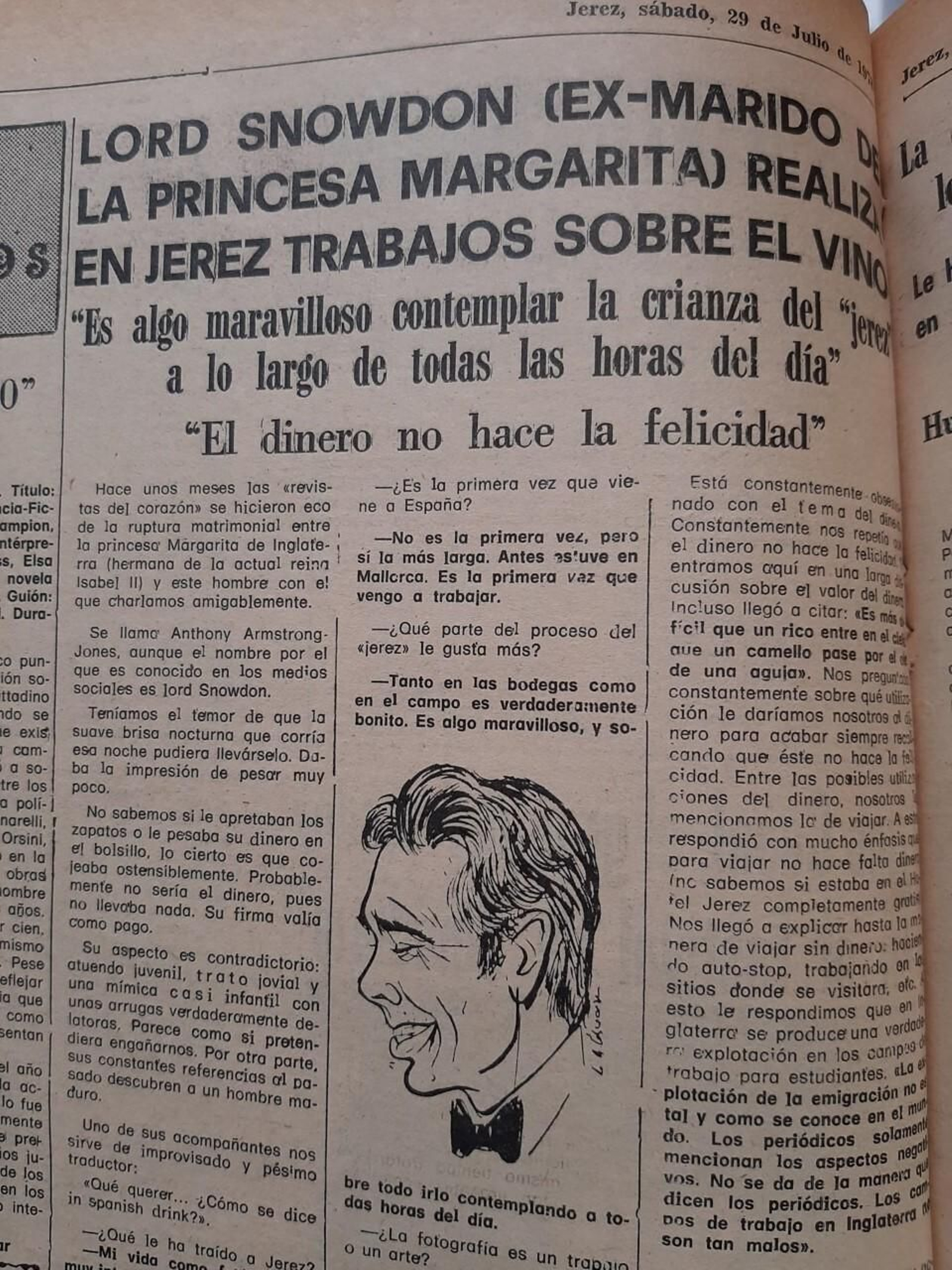 Lord Snowdon en Jerez.