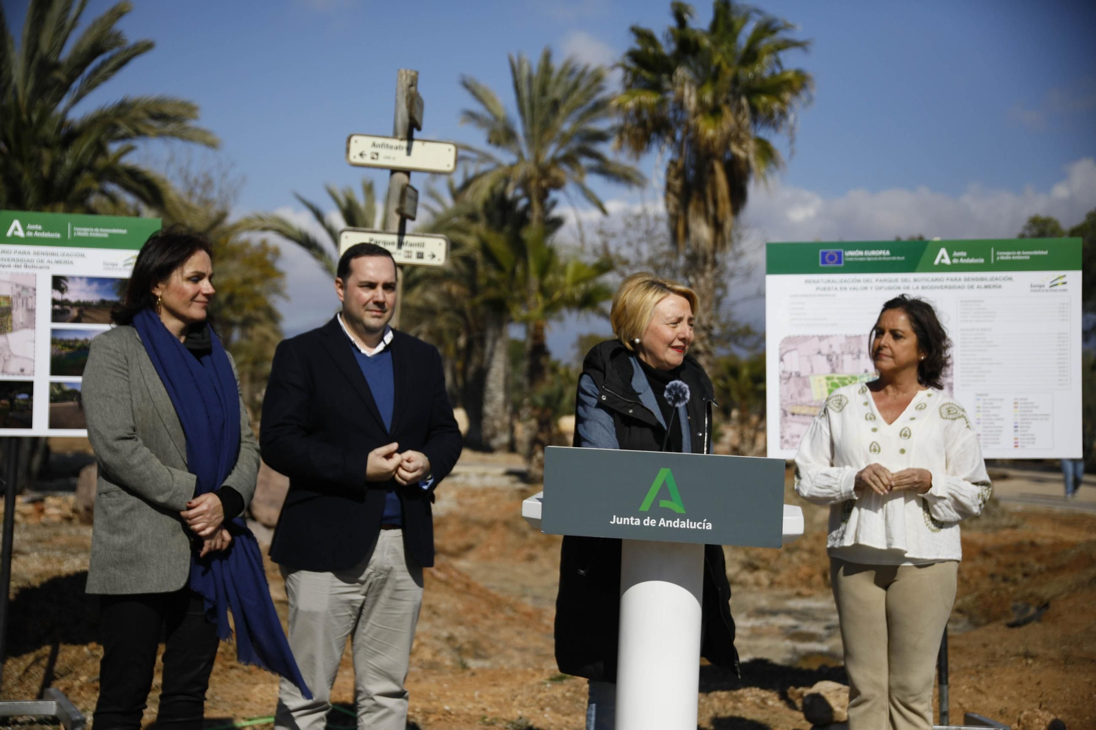 Imágenes de las obras en el parque del Boticario de Almería