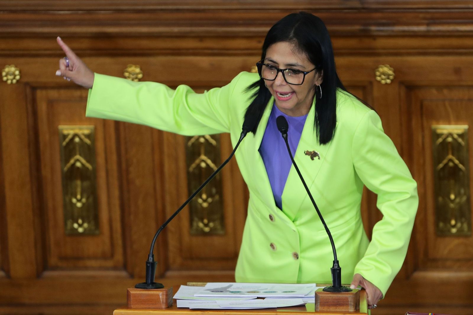 La presidenta encargada de Venezuela, Delcy Rodríguez.