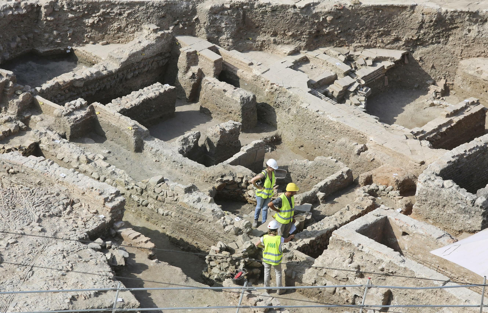 Las fotos de los restos arqueológicos en la obra del Metro de Málaga