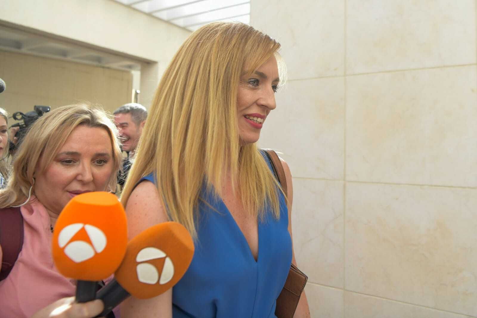 Berta Linares, a su llegada a los Juzgados de Granada para declarar por el caso de Maracena