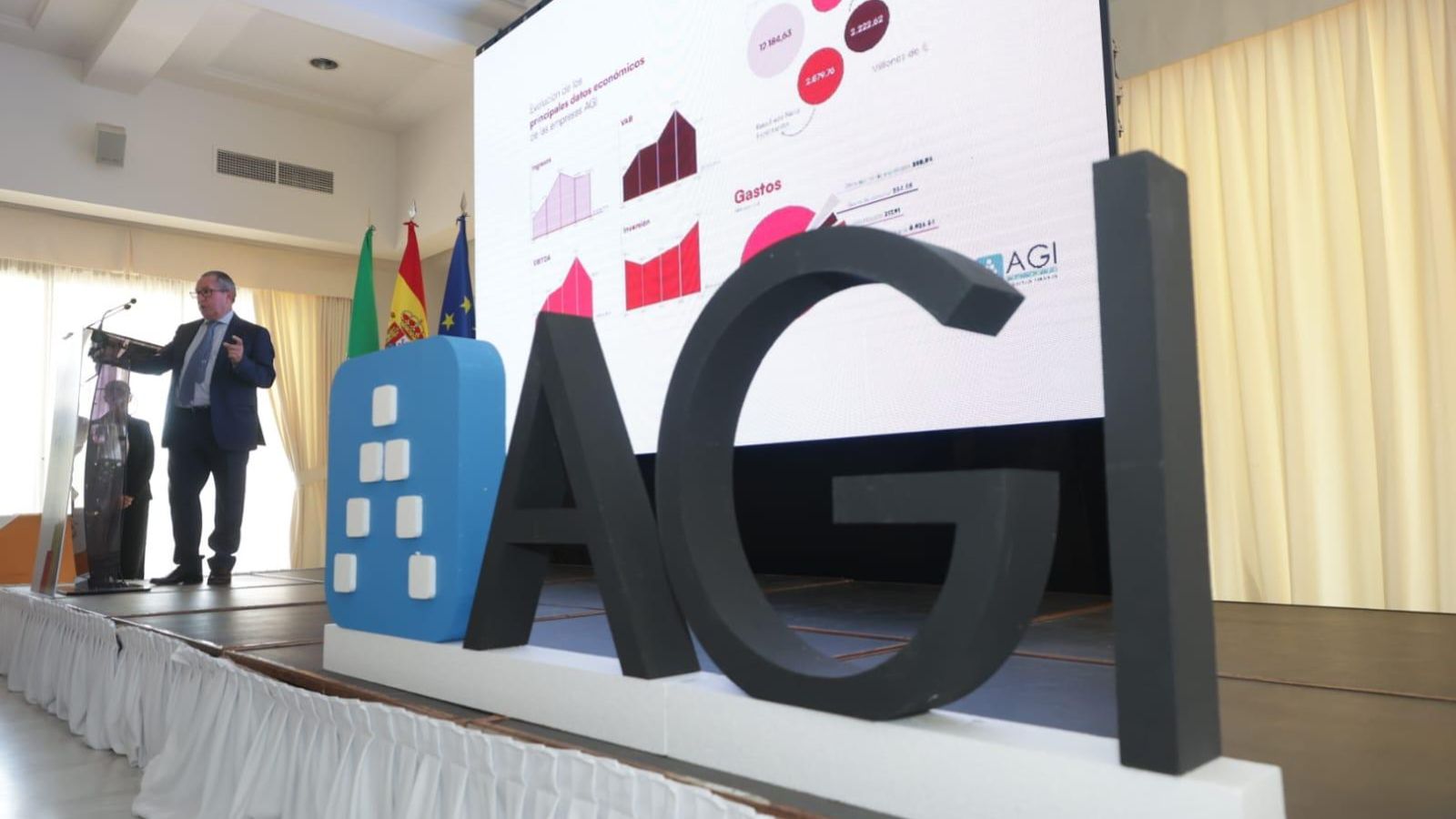 Antonio Moreno, presidente de la AGI, durante la presentación de la memoria de 2024