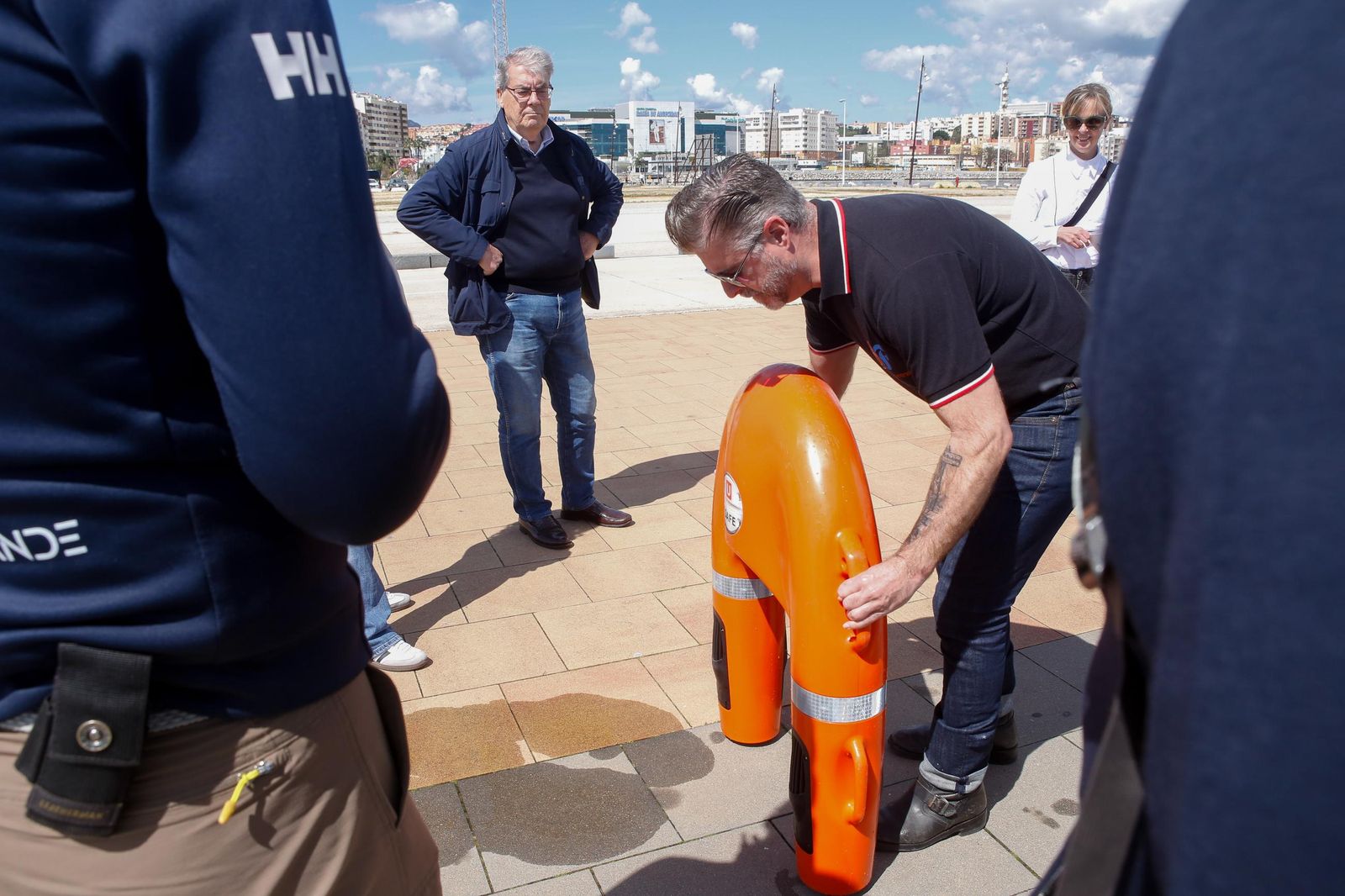 Las fotos de la presentación de la boya de salvamento Usafe en Algeciras