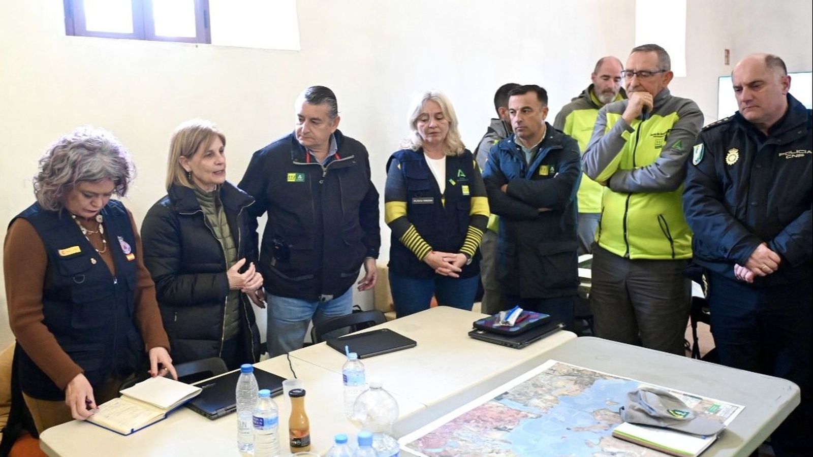 Un momento de la última reunión del Puesto de Mando Avanzado, en La Cartuja de Jerez.