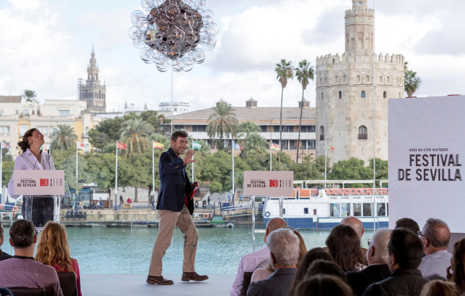 El actor malagueño Antonio de la Torre fue uno de los encargados de anunciar las candidaturas de los galardones de la EFA.