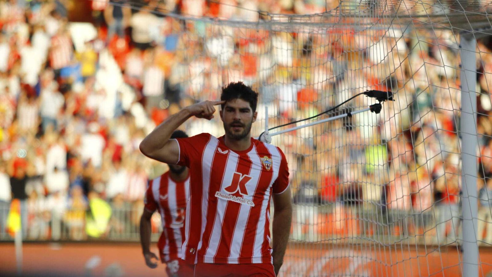 Melero celebra su cuarto gol en lo que va de curso