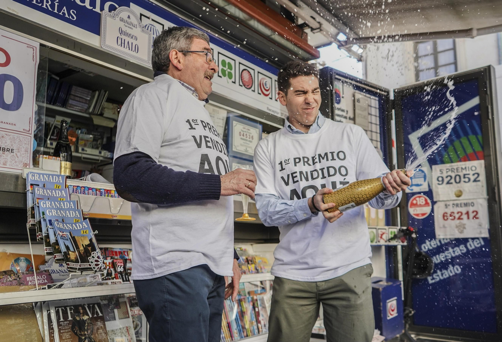 Así se ha celebrado el Gordo de la Lotería de Navidad en Granada capital