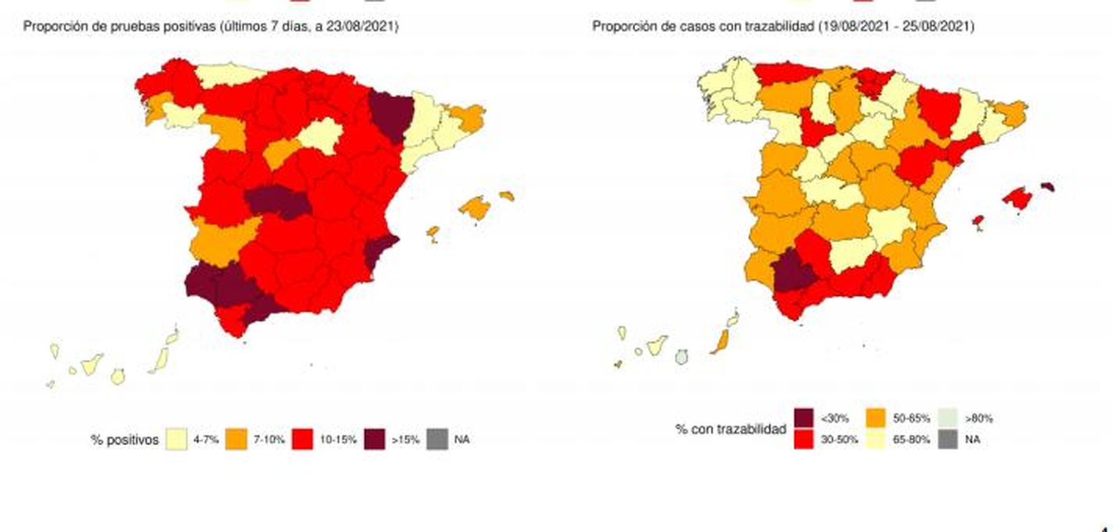 Positividad y datos de trazabilidad del covid en la última semana/ M.S.