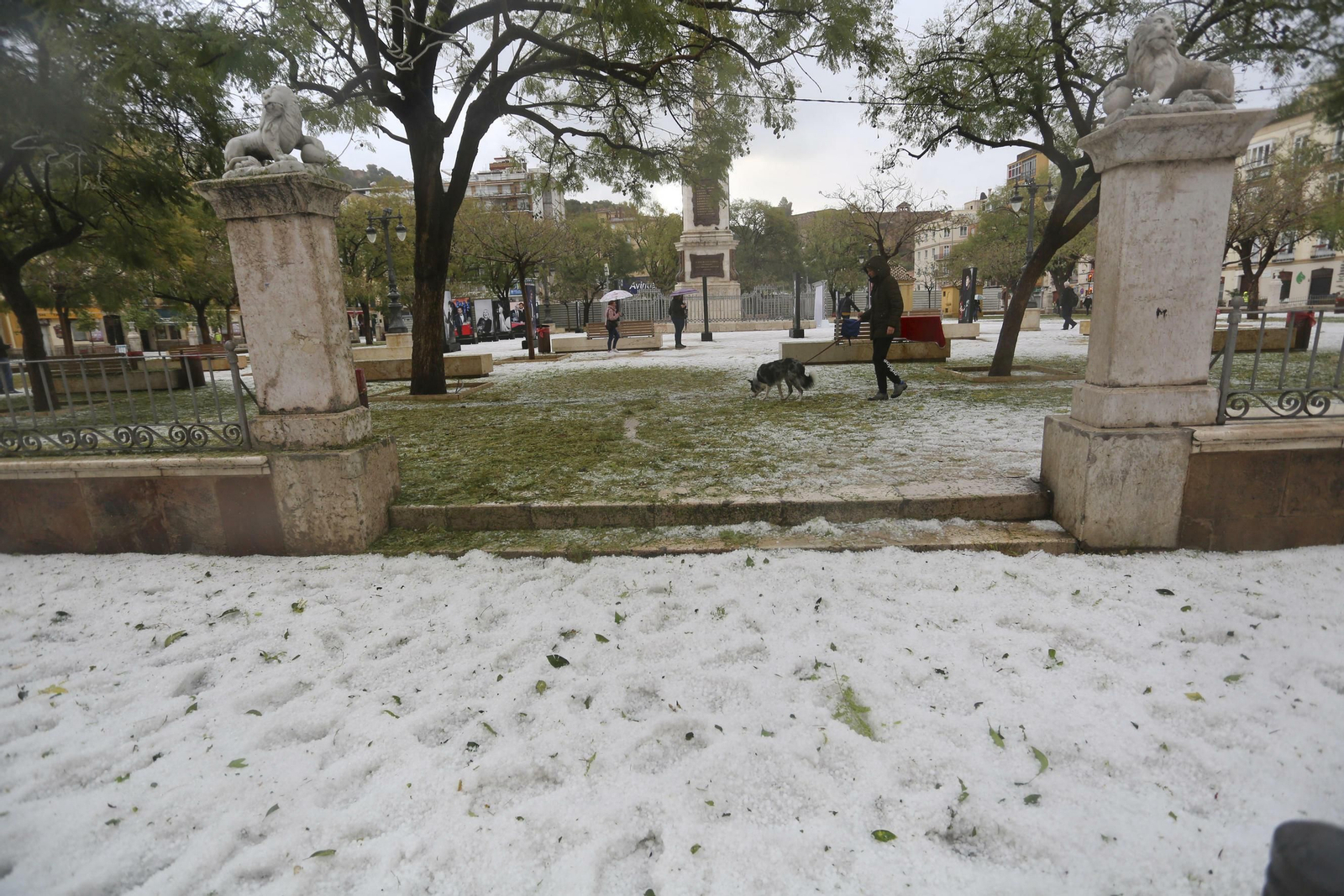 Fotos de la fuerte granizada registrada en Málaga
