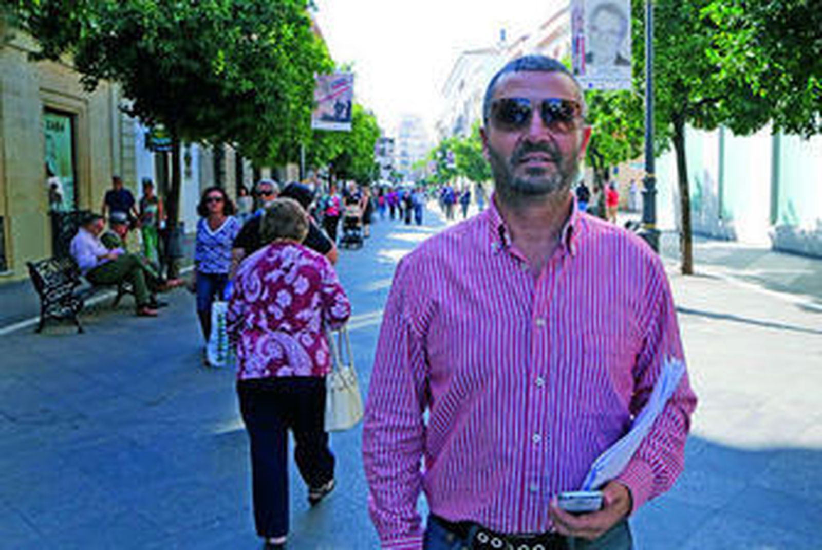 José María Mancera, esta semana, en la calle Larga de Jerez.