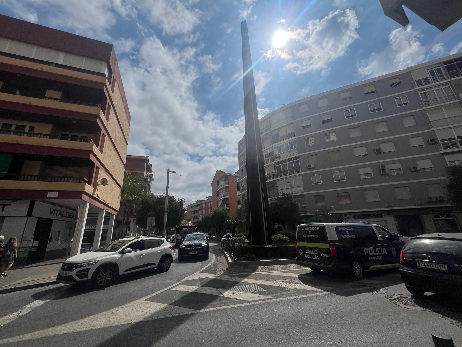 El obelisco situado en la calle Cuevas