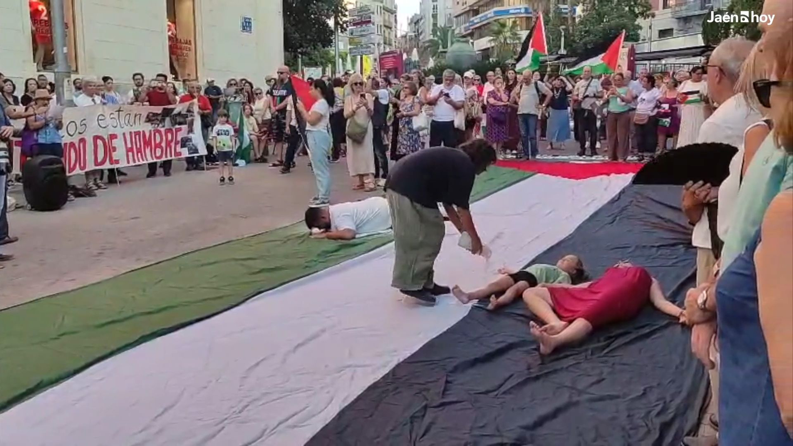 Manifestación por Palestina en Jaén exigiendo el fin del "genocidio".