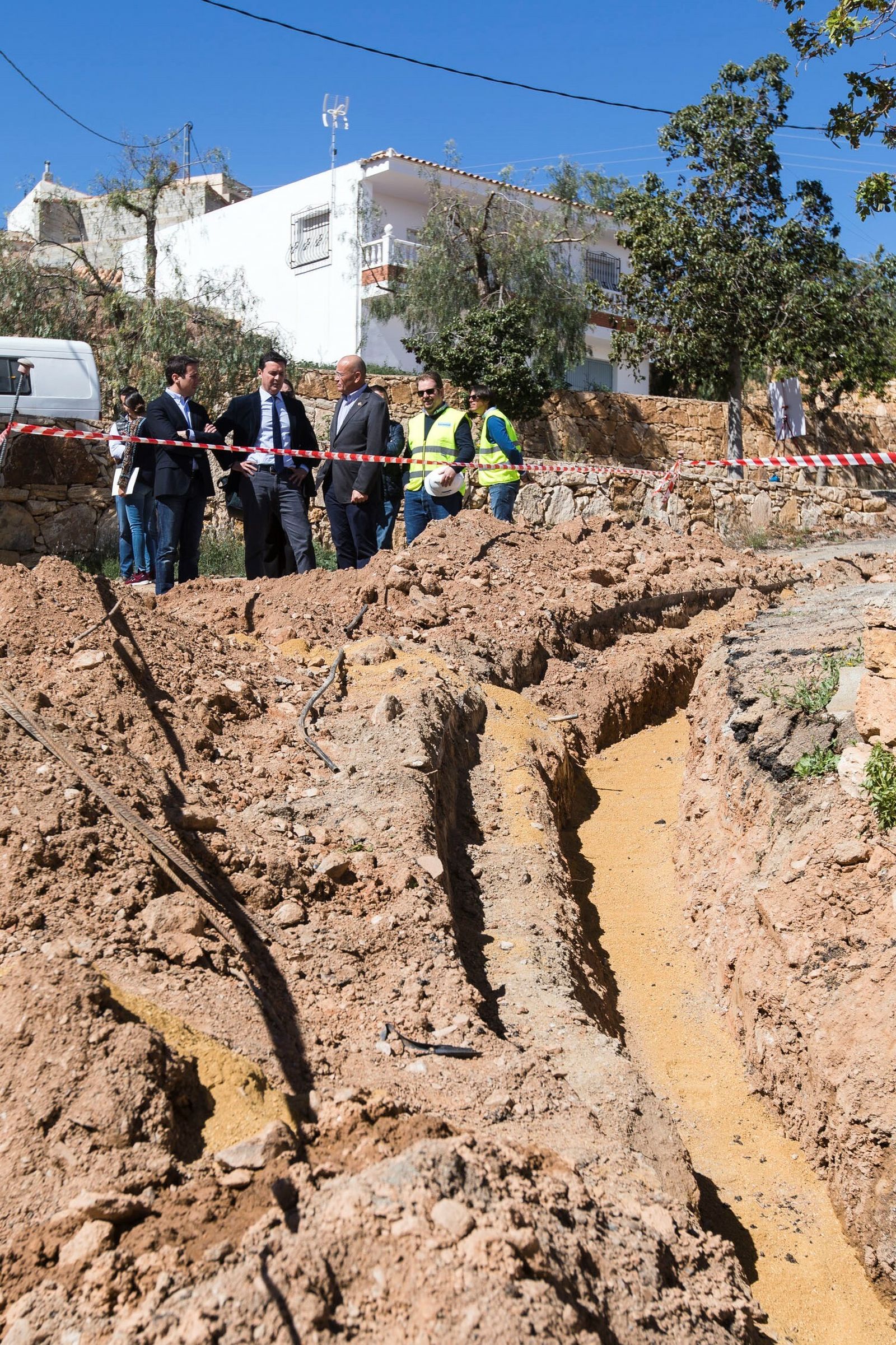 Obras del Plan Hidráulico para la mejora de las redes de Galasa.