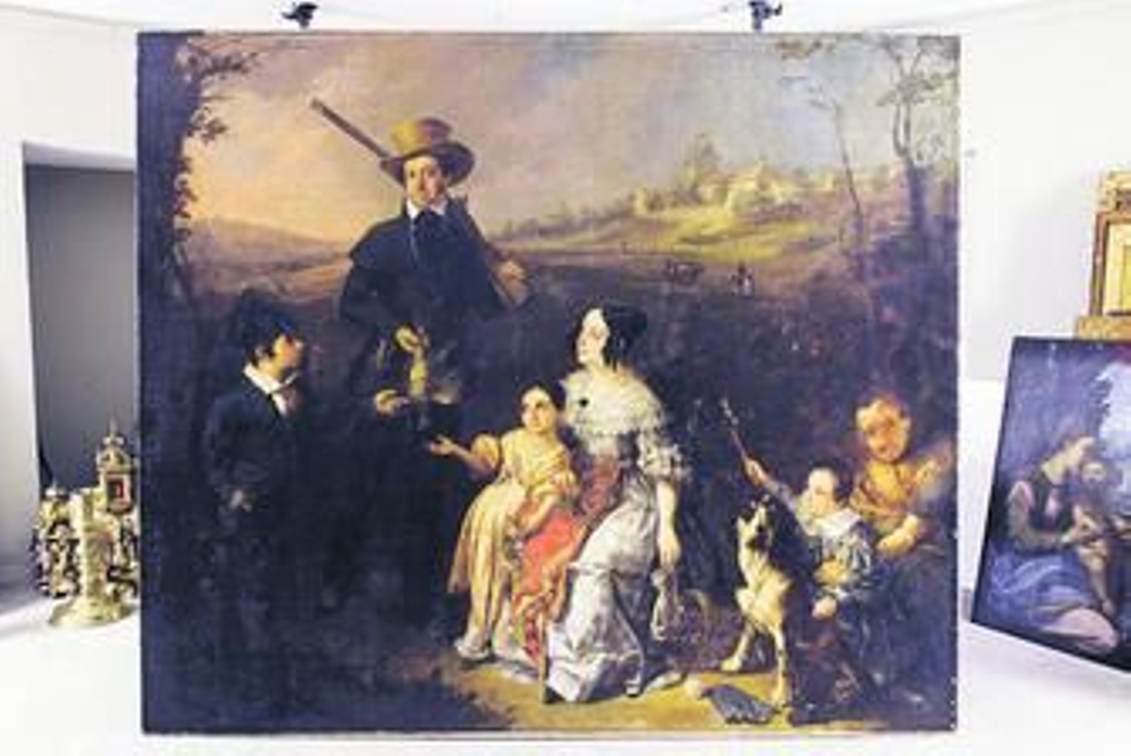 'Retrato del marqués de Arco Hermoso y su familia', pintado por Cabral Bejarano en 1838.