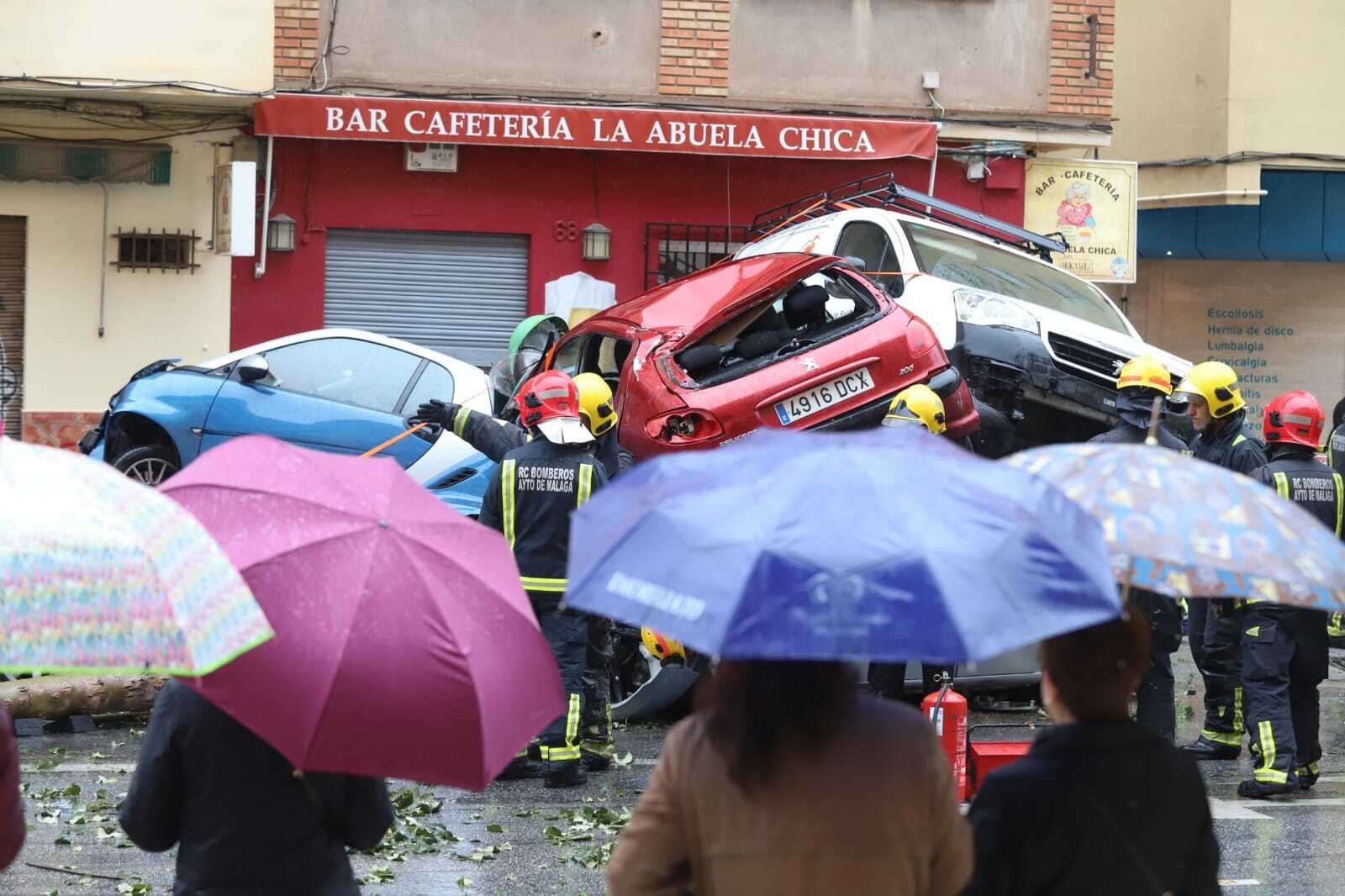 Fotos del accidente del autobús en Málaga