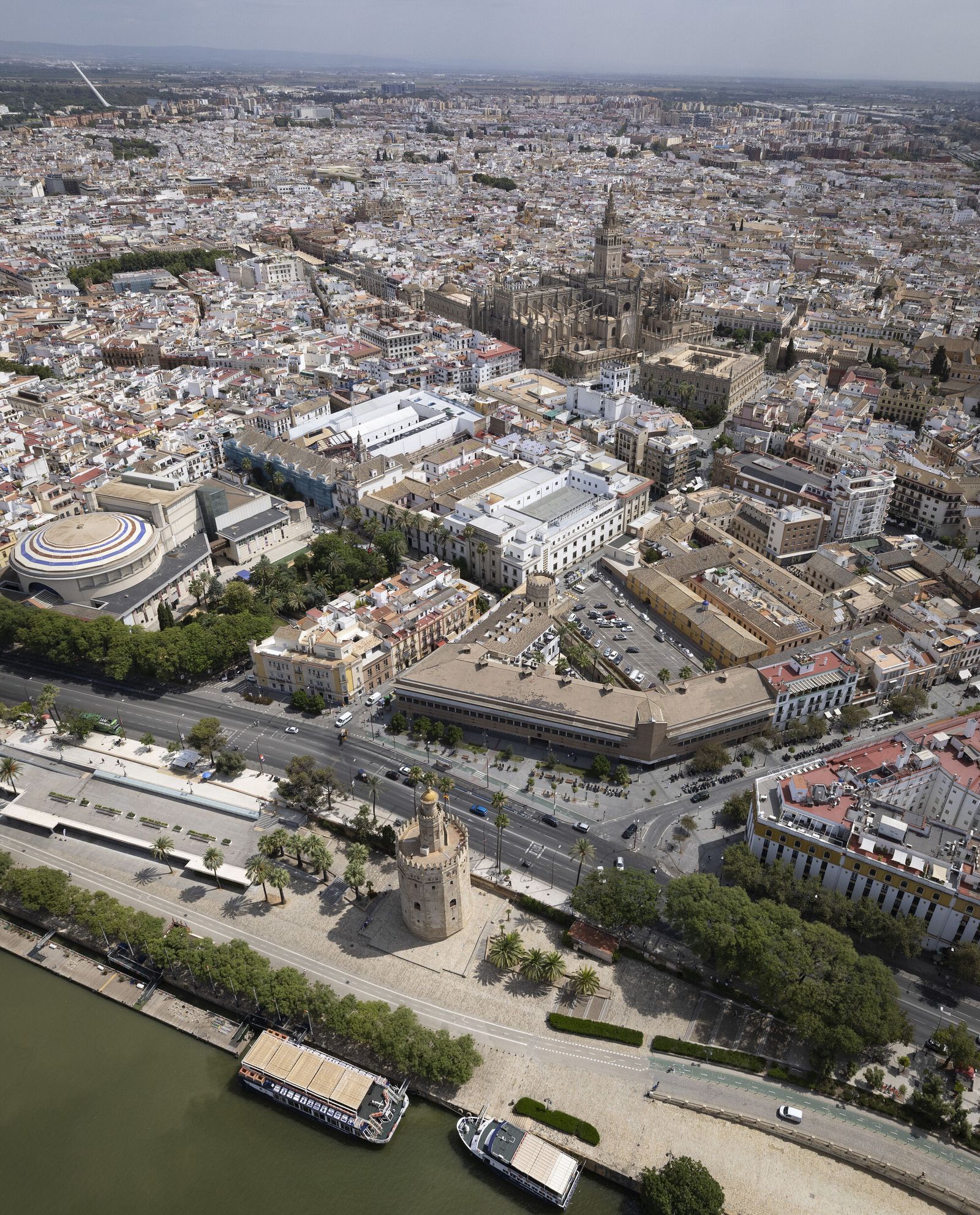 Sevilla desde el helicóptero de la Policía Nacional