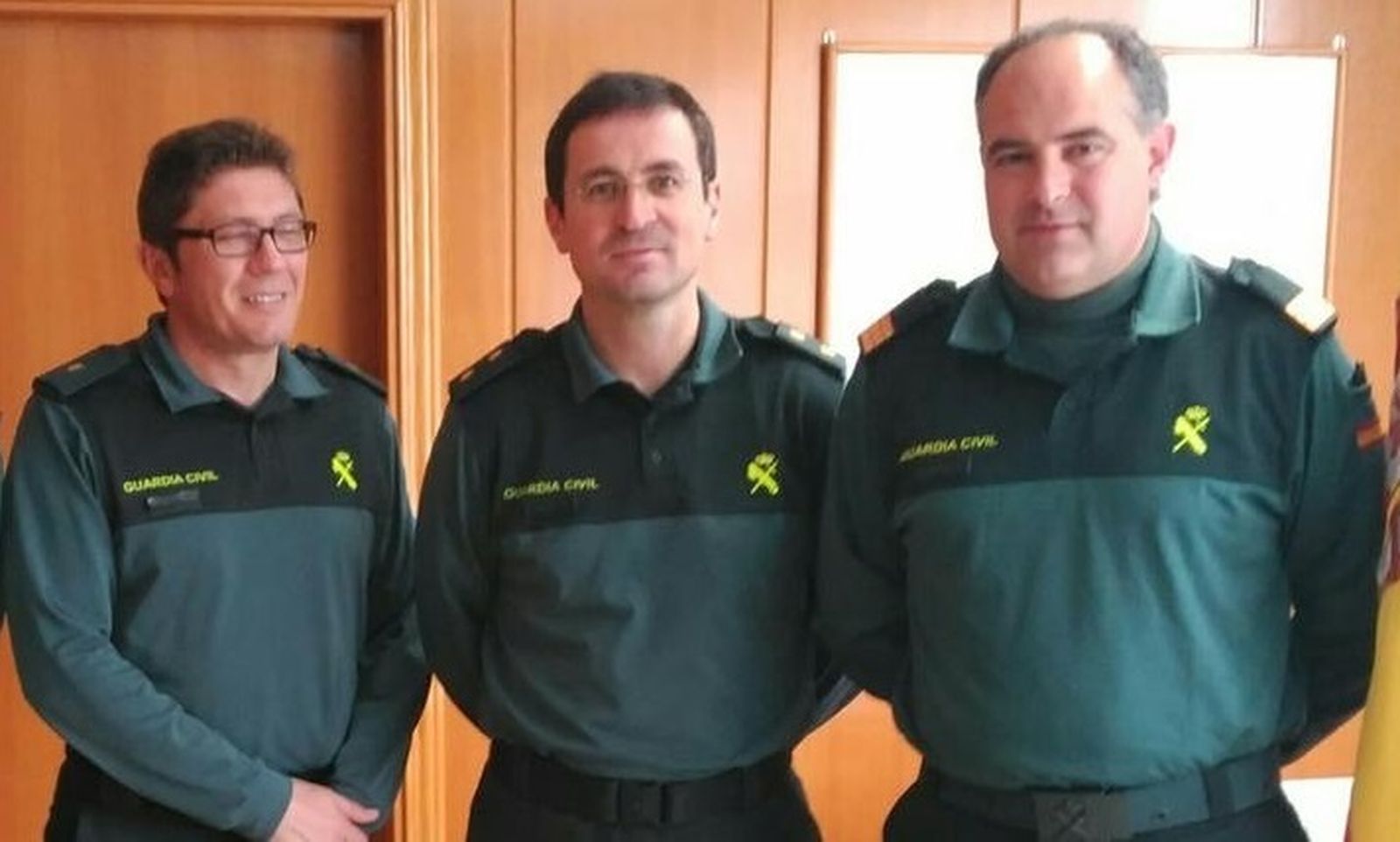 El coronel Jorge Montero Llácer, en el centro, con otros mandos en Salamanca.