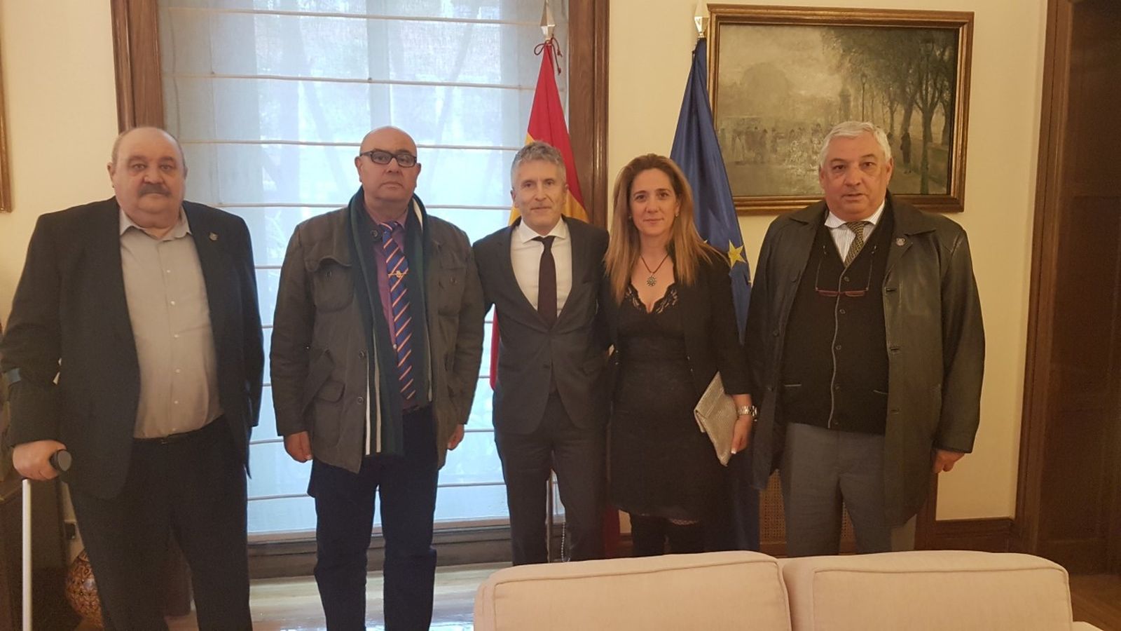Grande-Marlaska recibe a los representantes de la AJPNE