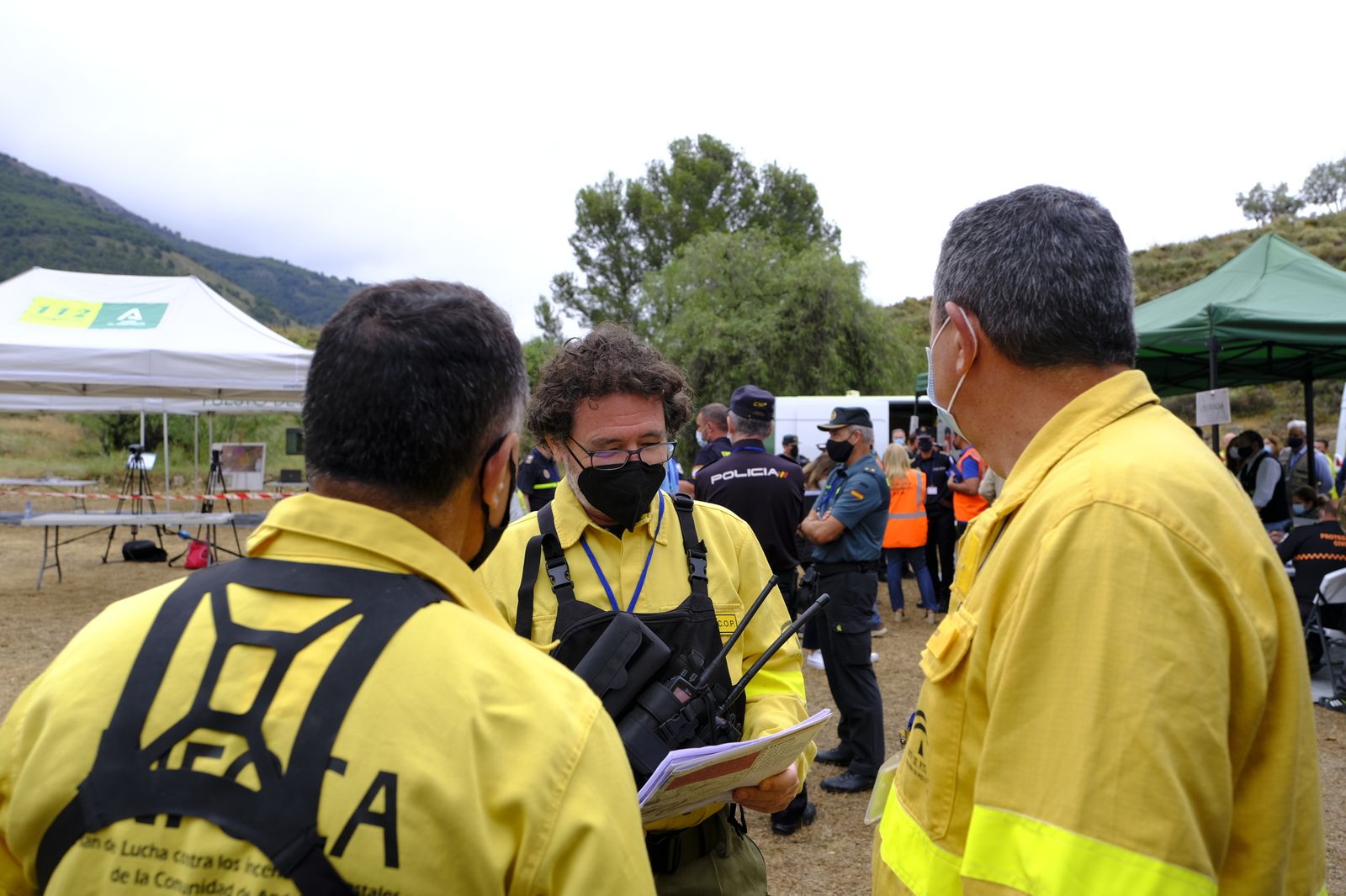 Fotogalería simulacro incendio forestal. Parque periurbano de Castala. Berja (Almería)