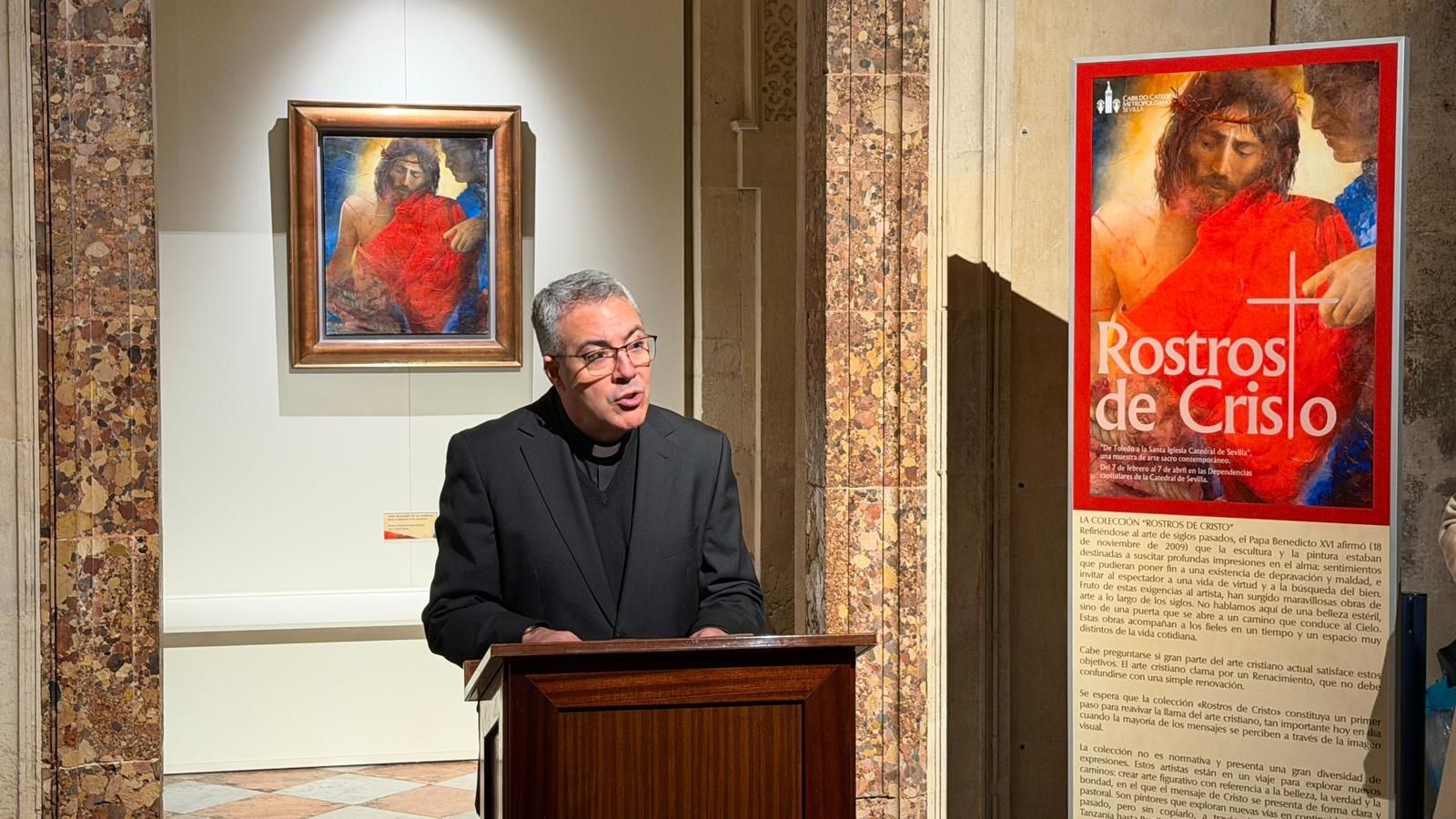 Un momento de la presentación de la exposición "Los Rostros de Cristo".