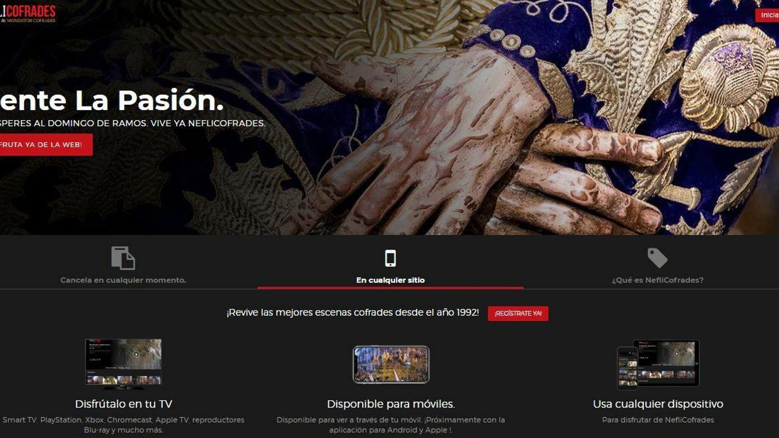 Nace Neflicofrades, la Semana Santa de Sevilla bajo demanda