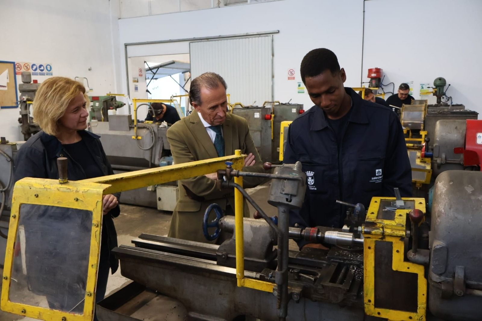 José María Román en las instalaciones del Colegio San Juan Bosco de Campano.