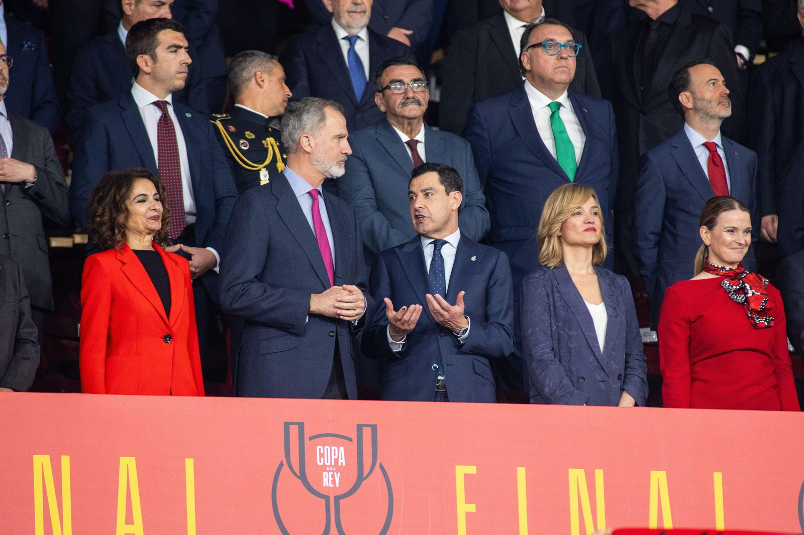 Palco del estadio de la Cartuja el pasado sábado en la final de la Copa del Rey.