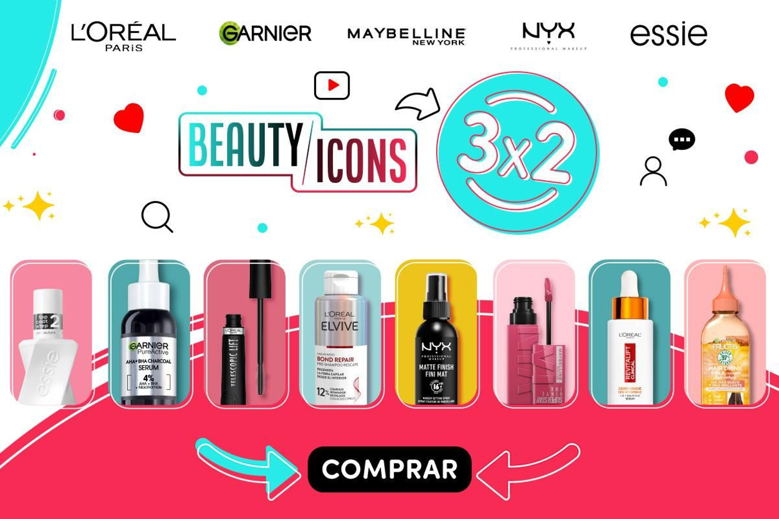 L'Oréal, Garnier y más: las marcas que triunfan en redes con un 3x2 ¡solo online y por tiempo limitado!