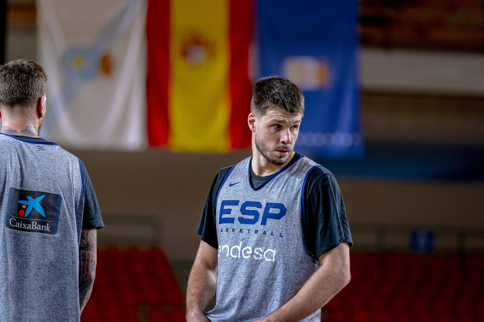 Barreiro, durante el último entrenamiento con la selección.