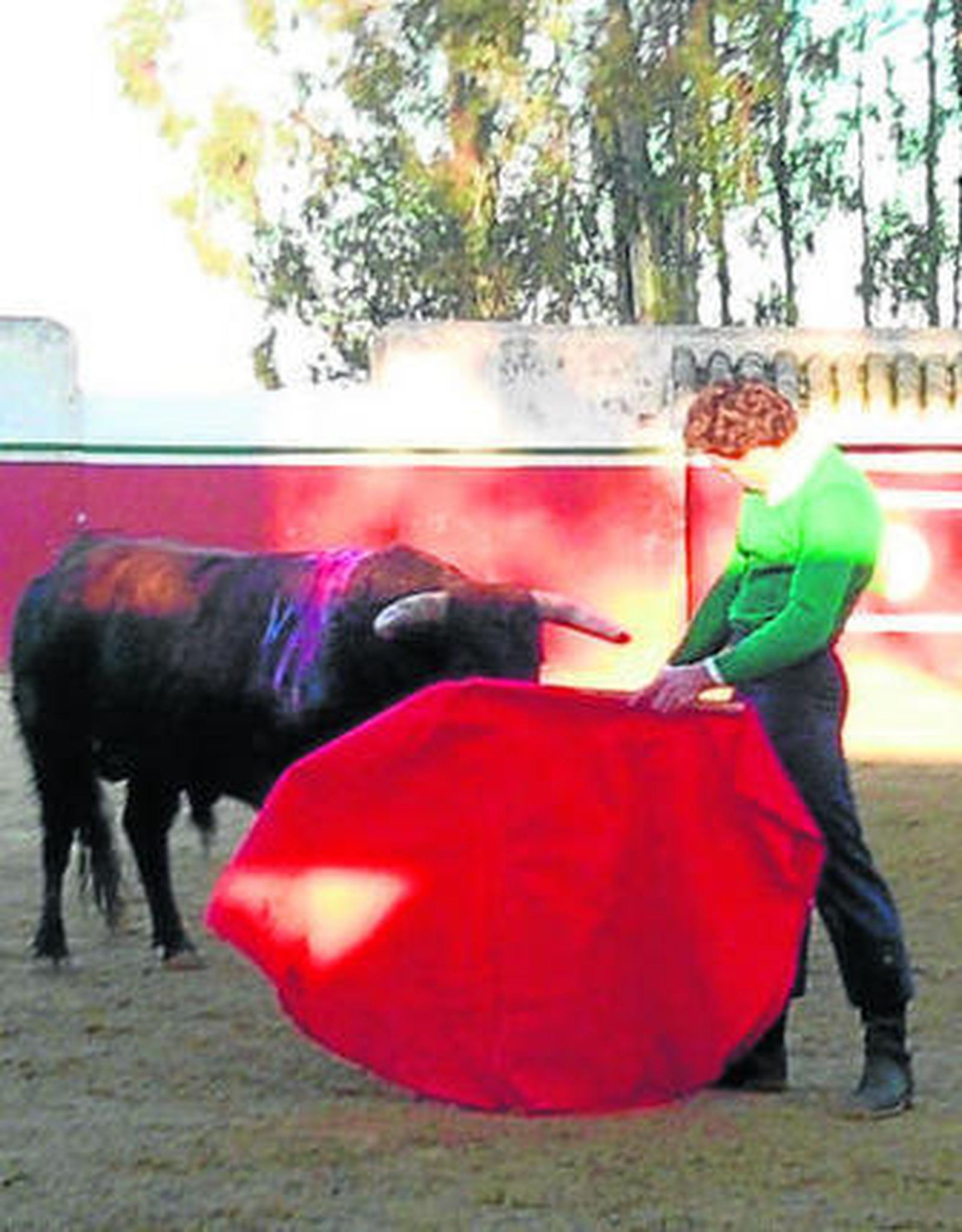 Chacón, que torea en El Bosque, días atrás ante un toro de Camacho.