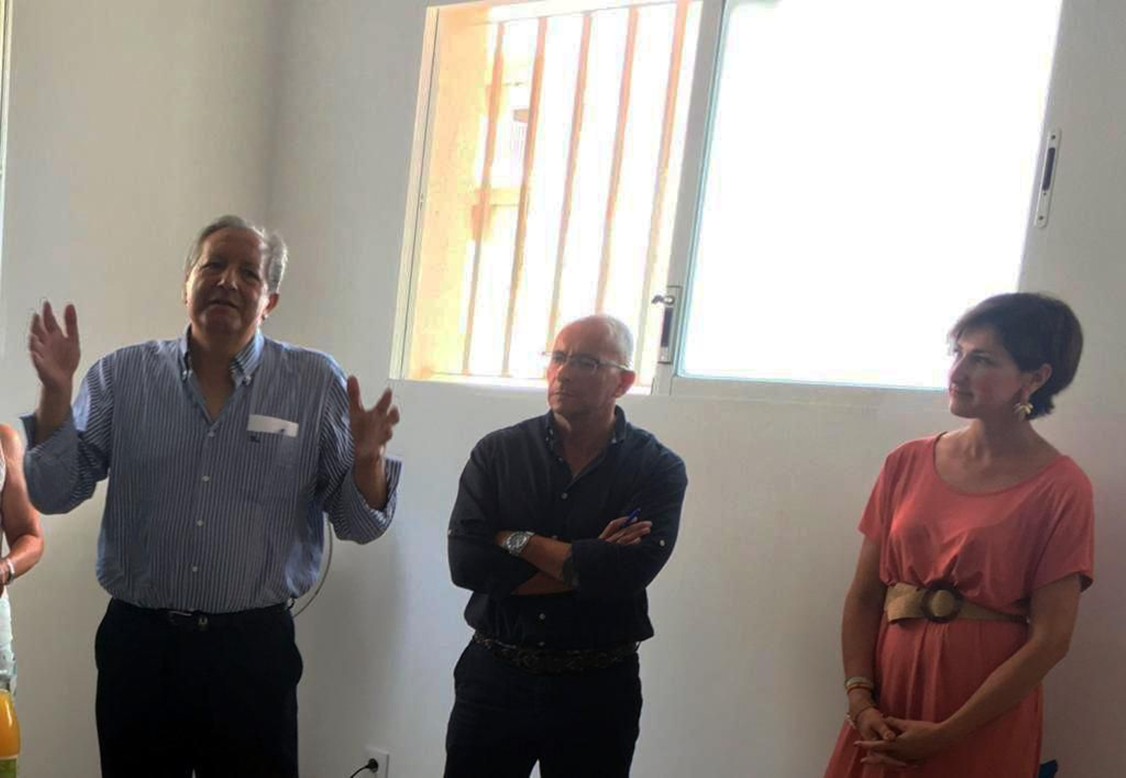 Los concejales José María Fernández y Ana Lourdes Ramírez, junto al coordinador del CID, Antonio Pozo.