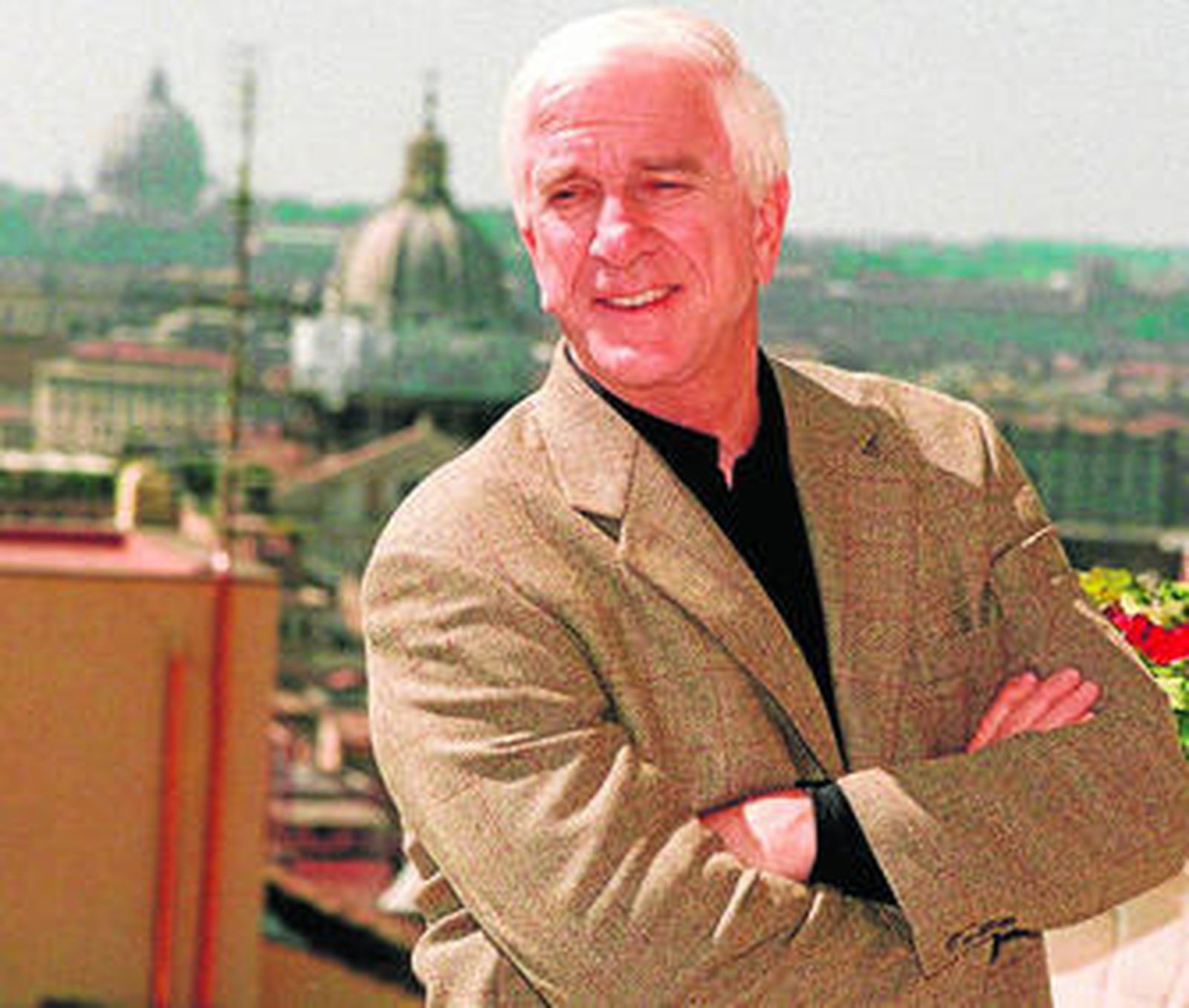 Leslie Nielsen, en una foto reciente en Italia.
