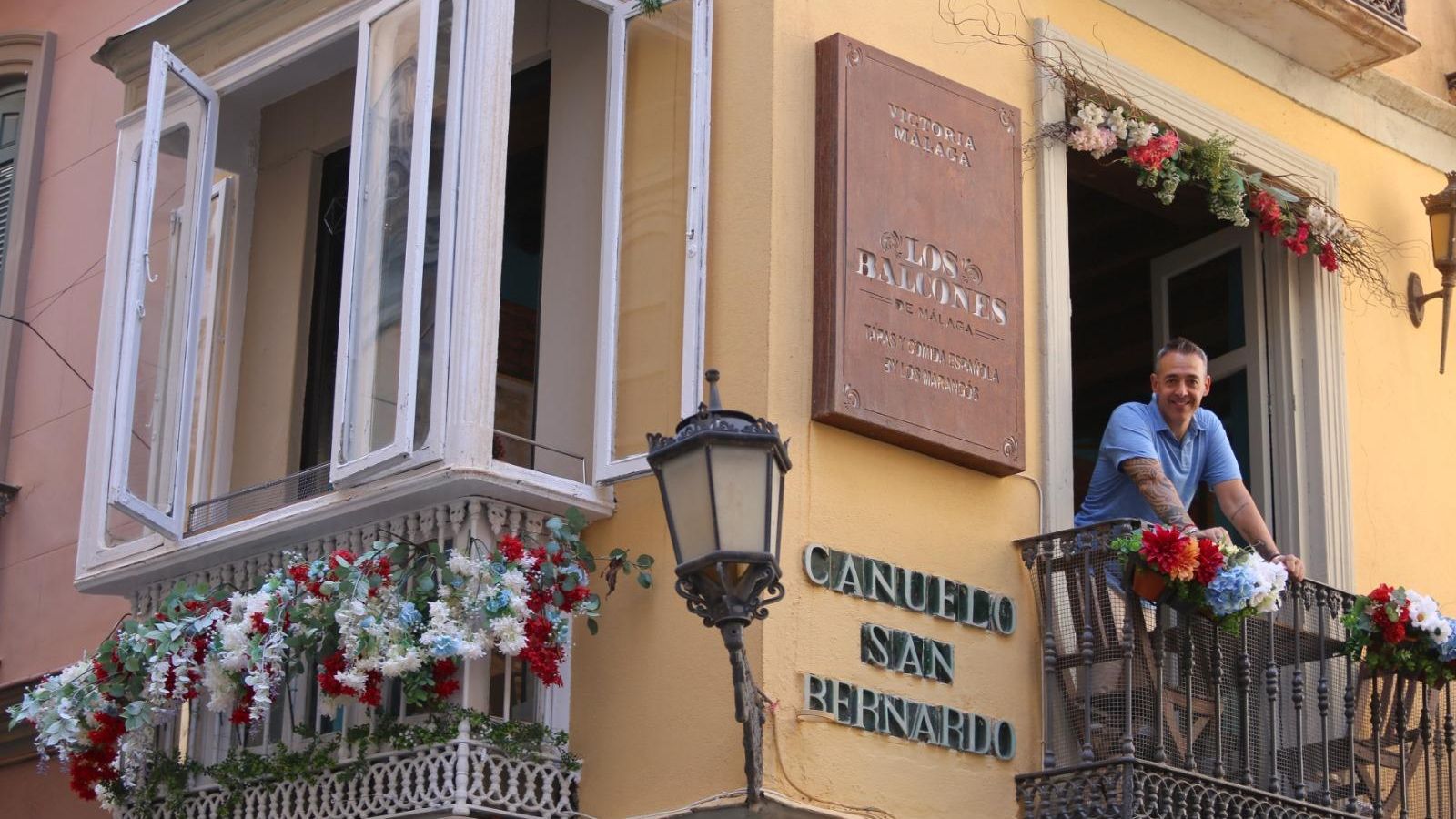 Maxi Marangós en uno de sus restaurantes, Los Balcones de Málaga