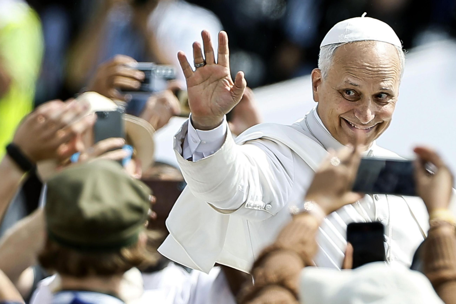 El papa León XIV en el Jubileo de los Jóvenes.
