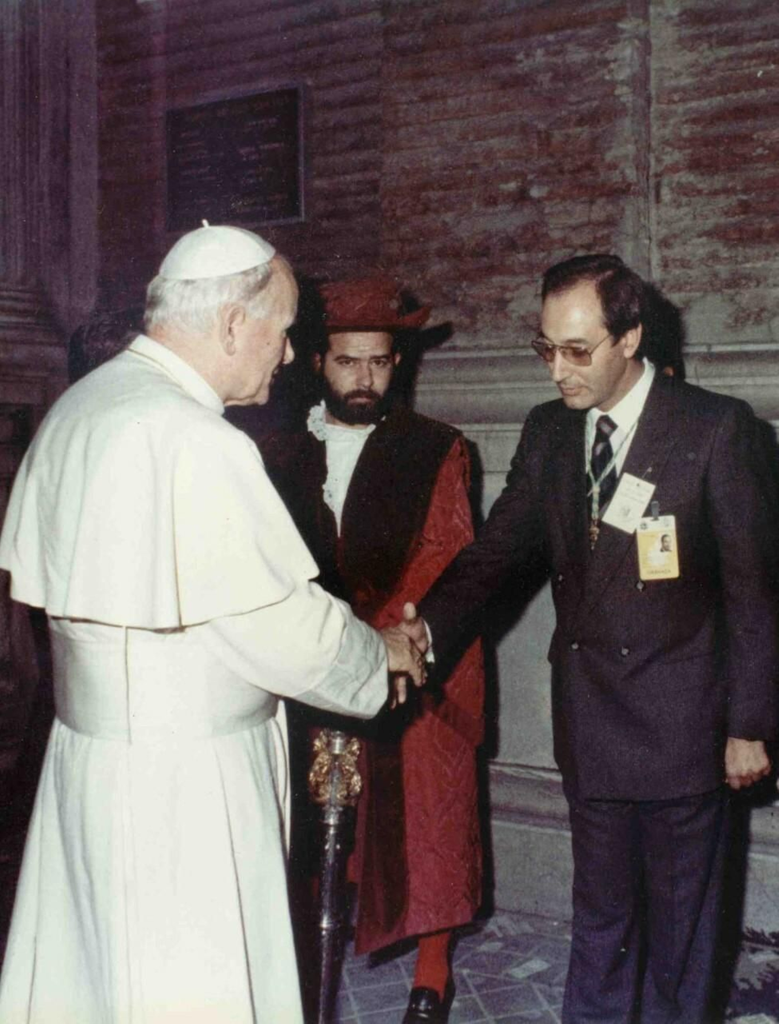 Con el papa Juan Pablo II.