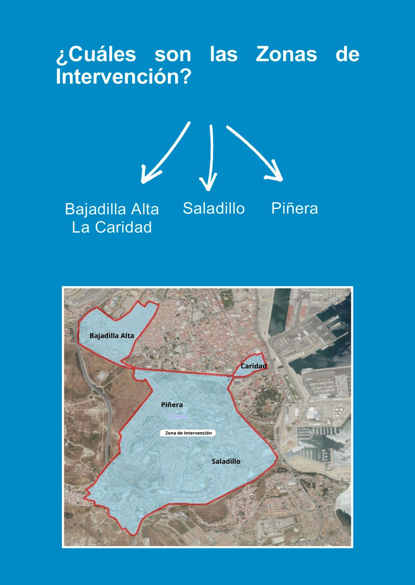 Zonas de intervención en Algeciras a través del programa Eracis+.