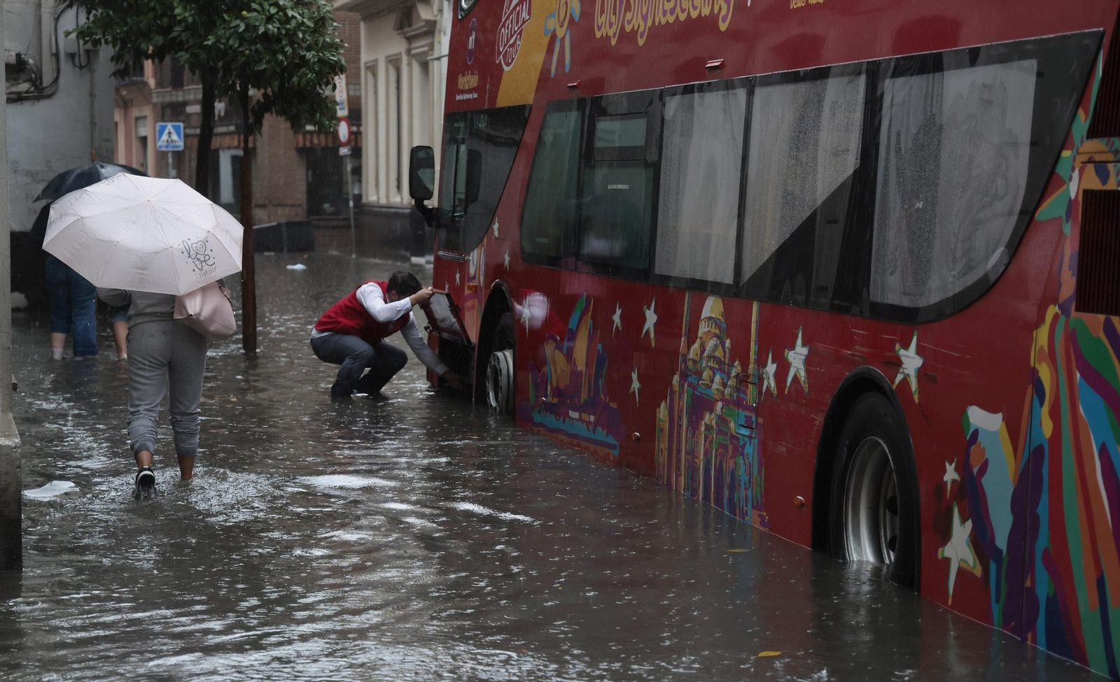 El centro de Sevilla anegado, todas las fotos.