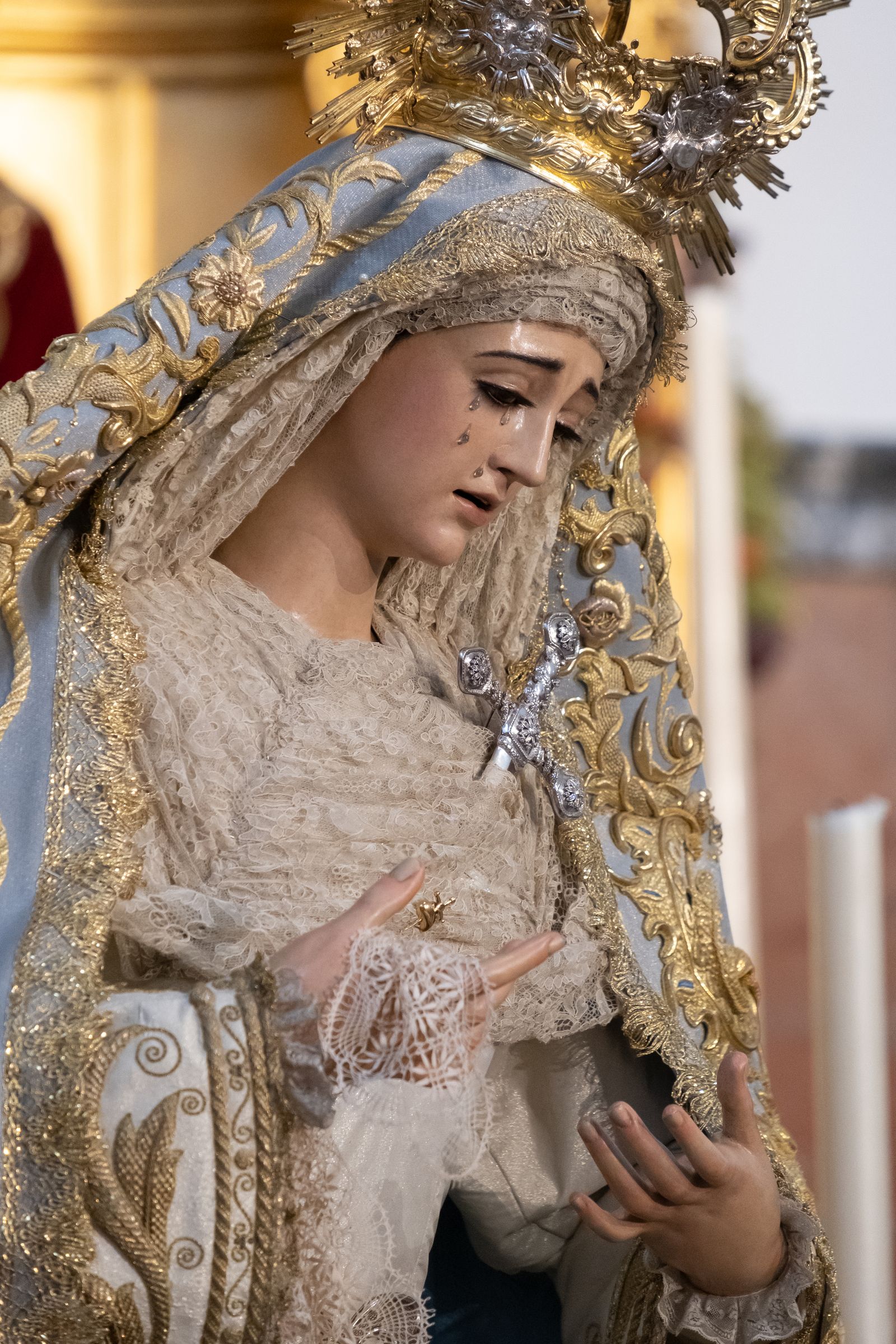 La Virgen del Mayor Dolor y Traspaso tras su restauración, en imágenes